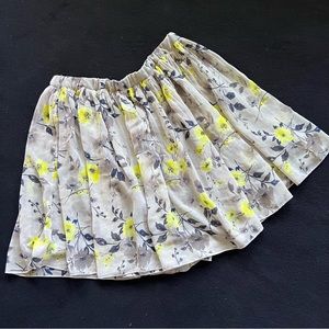 Floral Mini Skirt Lined Size Medium